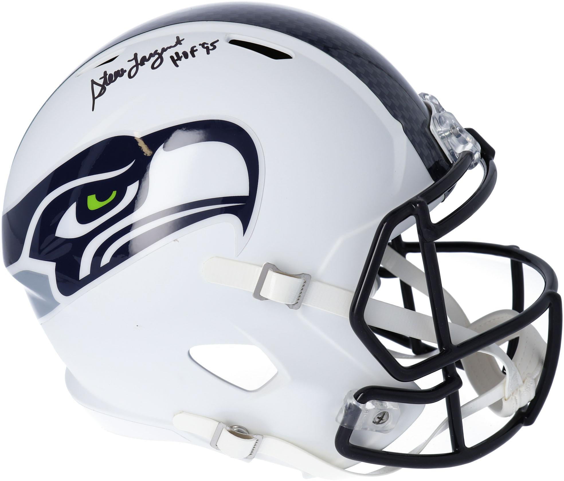 Fanatics Authentic Certified Steve Largent Seattle Seahawks Autographed Replica Helmet withHOF 95 Inscription