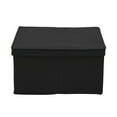 thumbnail image 7 of Household Essentials Jumbo Fabric Storage Bins 2 Pack, Sturdy Sides and Reinforced Bottom, Luxe Poly Linen Fabric, Black Linen, 7 of 7