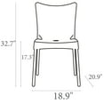 thumbnail image 3 of Luxury Commercial Living 33.25" Beige and White Stackable Outdoor Patio Dining Chair, 3 of 3