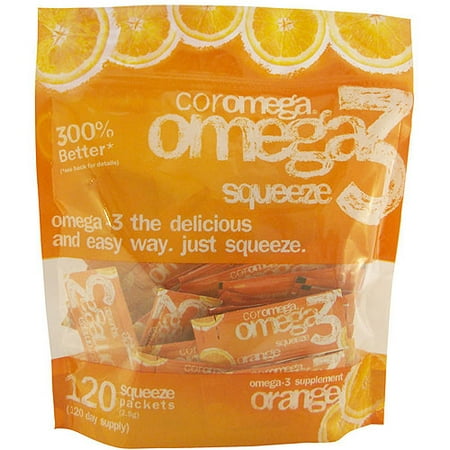 - Coromega - Omega-3 Squeeze Orange - 120pket(s)