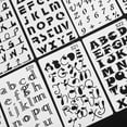 thumbnail image 3 of MasteelfCA 24PCS Hollow Painting Alphanumeric Template Stencil Alphabet Letter Number Planner Set Stencils Journal Notebook Diary Scrapbookin Crafting DIY Drawing Template Stencil (White), 3 of 8