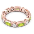 thumbnail image 3 of 5.00 Carat Genuine Diamond Peridot Gemstone Anniversary Eternity Bands for Women Solid 18K Rose Gold Size 4.5 by Diamond-Capitals, 3 of 8
