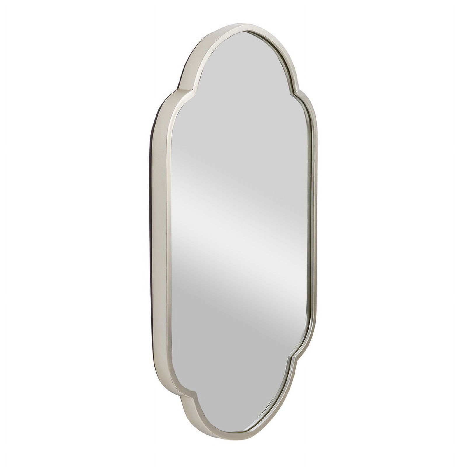 Elise Silver Metal Arched Oval Modern Wall Mirror