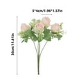 thumbnail image 3 of wtgtog Simulated Rose Bouquet with Small Handlebars, silk cloth home decoration flowers, includes dahlias hydrangea foliage, ideal for wedding party home garden decoration, realistic design, 3 of 6