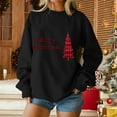 thumbnail image 4 of Sweatshirts for Women Christmas Tree Printing Long Sleeve Winter Casual Sports Round-Neck Sweatshirt,Womens Tops Plus Size Black XXL, 4 of 5