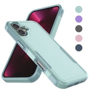 iPhone 17 Case , 2 in 1 Phone Case for iPhone 17 6.3 inch ,Takfox Shockproof Protection Heavy Duty Armor Hard Plastic & Rubber Rugged Full Body Bumper Cover- Mintgreen