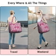 thumbnail image 5 of Pink Breast Cancer and Love Travel Tote Bags for Women Carry On,Large Weekender Bags for Women Travel,Multi Functional Duffle Bag for Work,Shopping,Sports, 5 of 5