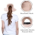 thumbnail image 4 of Sombrero de sol con cola de caballo para mujer, protección UV, plegable, de malla, ala ancha, para pesca en la playa$Sombreros de sol con ala ancha con protección UV para mujer, gorra con, 4 of 7