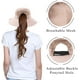 thumbnail image 4 of Sombrero de sol con cola de caballo para mujer, protección UV, plegable, de malla, ala ancha, para pesca en la playa$Sombreros de sol con ala ancha con protección UV para mujer, gorra con, 4 of 7