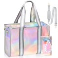thumbnail image 1 of Bolsa de playa Crawing iridiscente impermeable 26L para mujer, 1 of 7