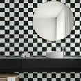 thumbnail image 2 of Abyssaly 23.6" x 118" Black & White Checkered Pattern Wallpaper Peel and Stick Wallpaper Contact Adhensive paper for Kitchen Bedroom Cabinets, 2 of 9