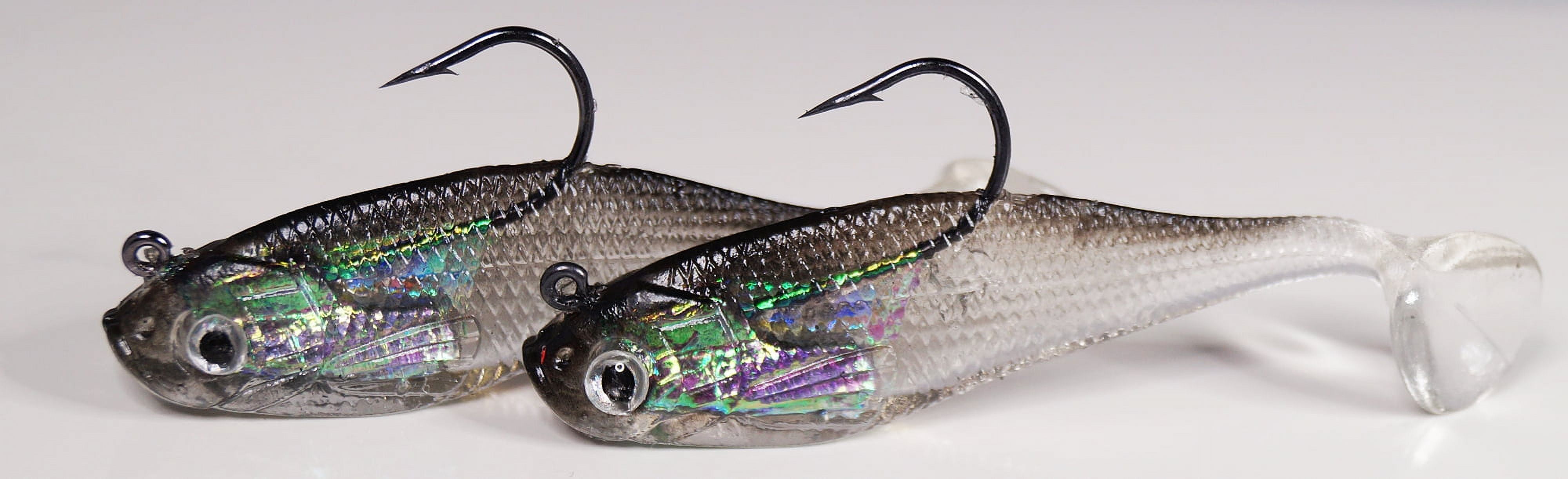 cream 3 shad fishing lures DOA C.A.L. 3" Tail The Spoiler Shad is made with a much larger tail to produce the correct vibration and swimming action Zoom - Shimmer Shad -