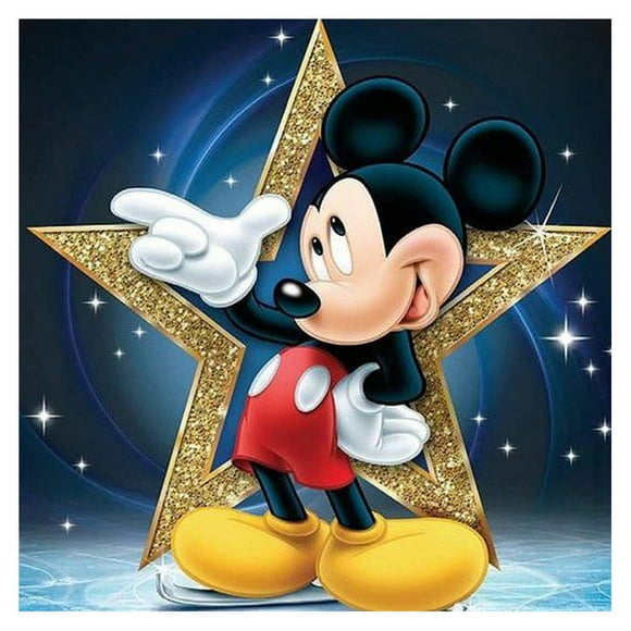 YEESAM ART Diamond Painting Diamond Painting Kits, Mickey Mouse Diamond Painting Diy 5D Partial Drill Cross Stitch Kits Crystal