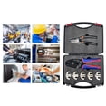 thumbnail image 2 of Quick Change Crimping Tool Kit with Box Multifunction Ratcheting Wire Stripper Cable Terminal Crimper Pliers for Ferrule/ Nylon/ Insulated/ Non-insulated Terminals, Heat Shrink Connectors, I Multicolor 7 PCS, 2 of 7