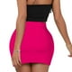 thumbnail image 2 of Falda corta ajustada de cintura elástica lisa para mujer: cintura alta con bolsillos, adecuada para el día a día, el deporte y las fiestas., 2 of 6