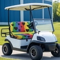 thumbnail image 3 of Uorisanigo Elastic Golf Cart Seat Covers for Yamaha Club Car 2-Person Front Seat, Pride Rainbow LGBTQ, Cool in Summer and Warm in Winter, 3 of 7