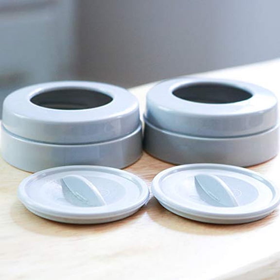 Ameda Mya Breast Pump Replacement Locking Rings & Caps, 2 Count, Bottle Caps, Breastfeeding Equipment & Accessories