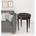 thumbnail image 3 of HomeRoots 476428 24 in. Dark Brown & Cherry Nouveau Manufactured Wood Round End Table with Drawer, 3 of 3