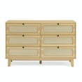 thumbnail image 3 of PORKISS 6 Drawer Dresser, Wooden Storage Dresser with Drawers for Bedroom, Living Room, Hallway, Natural Wood, 3 of 12