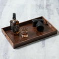 thumbnail image 4 of KINGCRAFT 20 x 12 inches Extra Large Wood Trays For Ottoman With Handles FSC Natural Handmade Black Walnut Serving Tray Vintage Decorative Platters For Oversized Ottoman Kitchen, 4 of 8