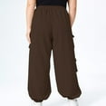 thumbnail image 4 of asjyhkr Plus Size Cargo Pants for Women Elastic Waist Jogger Drawstring Work Outdoor Trousers with Multi Pockets,L-4XL, 4 of 7