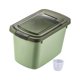 thumbnail image 5 of Contenedor de harina con taza medidora, cubo hermético para granos de arroz, cereales, arroz, almacenamiento de alimentos Verde, 5 of 9