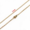 thumbnail image 1 of AHKNORMAILCUI 5 Pcs/lot Chaîne en Acier Inoxydable 1 1.5 2mm Rolo Collier Chaîne en Or 40 45 50 60CM Long Collier Fermoir Homard, 1 of 5