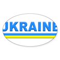 thumbnail image 1 of CafePress - Pro Ukraine Pride Ukrainian Flag ??????? Sticker - Sticker (Oval), 1 of 1