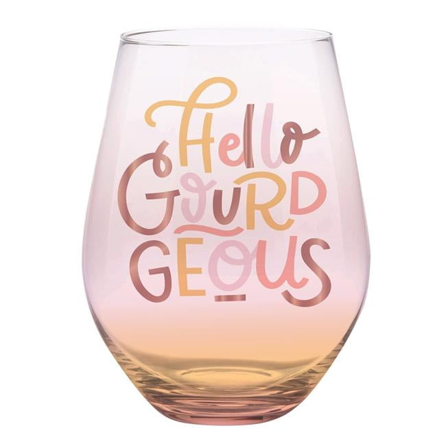Slant Collections Jumbo stemless wine glass "Happily ever after" 30 FL OZ 