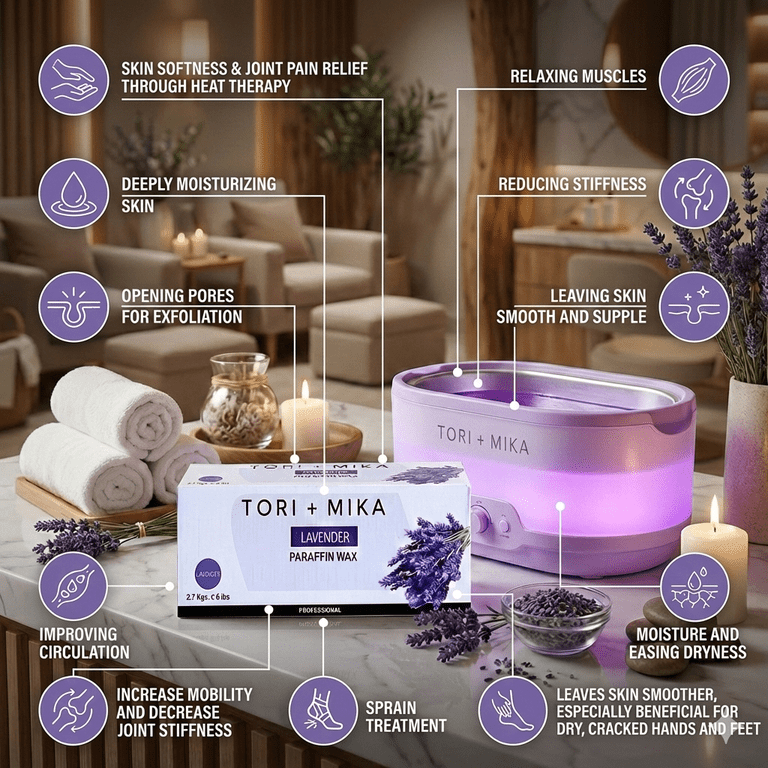 Cre8tion Paraffin Wax Refill 6 lbs Lavender for Hands and Feet