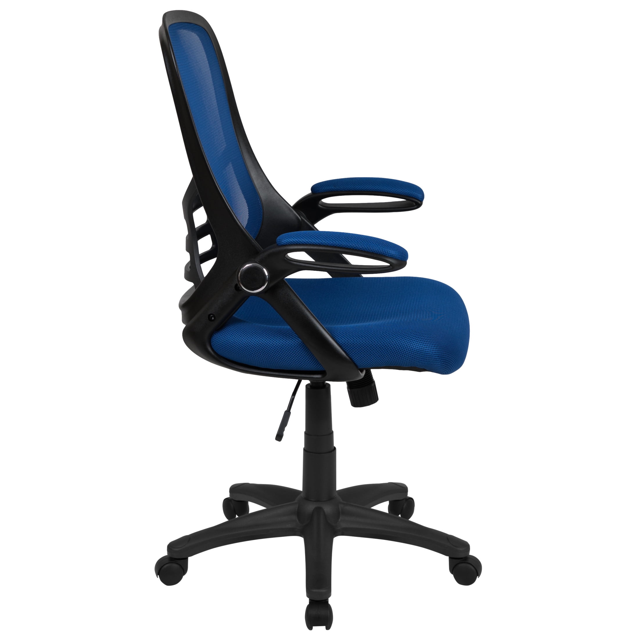 Flash Furniture Porter Ergonomic Mesh High-Back Swivel Office Chair with Flip-Up Armrests, Blue