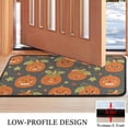 thumbnail image 3 of Halloween Pumpkin Front Door Mat Anti Slip Ghost Boo Spooky Doormat Plain for Entry Floor Mat Set Living Room Bedroom Bathroom Crystal Velvet 30x17 Inches, 3 of 7