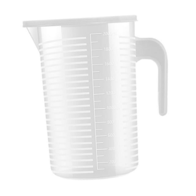 Taza medidora, jarra medidora con tapa, utensilios de cocina para tienda de té, café y cerveza. 2000ML