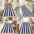thumbnail image 4 of Hallway Runner Rug 2'x6', Purple Navy Blue Striped Kitchen Runner Rugs Non-Slip Carpet Mats, Abstract Gradient Lines Art Bedside Rugs Runners Washable Floor Carpet for Bathroom Laundry Room, 4 of 8