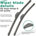 thumbnail image 3 of 26" 20" 12" Windshield Wiper Blades Replacement for Hyundai Palisade 2020 2021 2022 2023 2024 2025 Premium All Weather Front Rear Wipers Set - OEM Quality (Pack of 3), 3 of 14