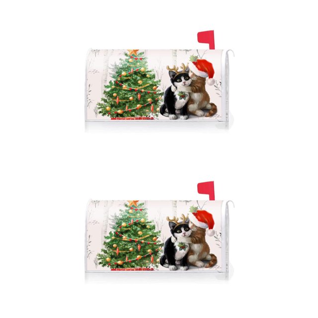 tssuouriy Mailbox Christmas Deer Pattern Sleeve For Festive Touch Bright And Warm YTYH2309055 2Set