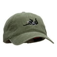 thumbnail image 5 of Skydiving Embroidered Washed Cotton Brass Buckle Cap - Olive OSFM, 5 of 5