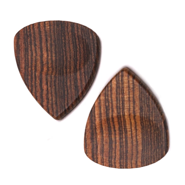 Elegir 2 piezas de púas de guitarra de madera Plectrum para guitarra acústica ukelele madera de nogal negro Tomshoo Elegir