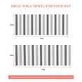 thumbnail image 6 of Grey Striped Yoga Towel for Hot Yoga Non Slip, Minimalist Farmhouse Stripe Yoga Mat Towel Absorbent Yoga Sweat Towels Microfiber Hot Yoga Blanket for Bikram Pilates 26"x70", 6 of 7