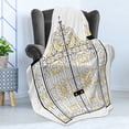 thumbnail image 4 of Duke Soft Flannel Fleece Throw Blanket, Kensington Palace Door Royal Family Duchess of Cambridge, Cozy Plush for Indoor and Outdoor Use, 60" x 80", Grey Yellow, by Ambesonne, 4 of 5