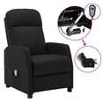 thumbnail image 1 of vidaXL Electric Massage Chair Black Faux Leather, 1 of 5