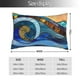 thumbnail image 2 of Fotbe Stained Glass Ocean Wave Funda de Almohada Decorativa Estilo Occidental, Lujo en Algodón, Fundas para Almohadas King, Cojín Estampado para Decoración del Hogar-20"x30", 2 of 6