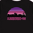 thumbnail image 4 of Inktastic Albuquerque New Mexico Retro Sunset Skyline Girls Long Sleeve Toddler T-Shirt, 4 of 5