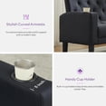 thumbnail image 4 of LAZZO 62" Loveseat Sofa, Tufted Couch with USB Ports and Cupholders for Living Room, Office and Bedroom, Black, 4 of 9