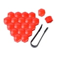 thumbnail image 4 of kurtrusly 20 Pcs Écrous de Roue de Voiture Capuchons de Vis de Moyeu Auto Remplacement avec Clip Rouge 19mm 1ensemble, 4 of 6