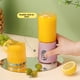 thumbnail image 5 of Licuadora portátil con carga USB | Vaso exprimidor potente con 6 cuchillas de acero inoxidable | Mini batidora manual de 350 ml | Para viajes, exteriores, batidos y smoothies | Material grado, 5 of 7