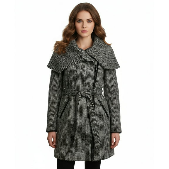 Mo-Ka Asymmetrical Shawl Collar Coat