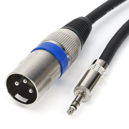 MOBOREST 1/8'(3.5 mm) TRS Stereo to XLR 3-Pin Male Microphone Cable,Are great for Walkman, Camcorder, etc., to a single XLR line input on a mixing (Best Camcorder With Microphone Input)