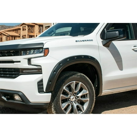 EGR 791694 Bolt-On Look Fender Flare Set ,Black, Front & Rear, Vehicle Specific Fits select: 2019 CHEVROLET SILVERADO, 2020 CHEVROLET SILVERADO C1500 LT