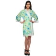 thumbnail image 5 of Moomaya Cotton Printed Robe For Women Kimono Getting Ready Bridesmaid&nbsp;Lace Robes, 5 of 6
